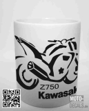 Tasse mit Motiv Kawasaki Z750 (2007)
